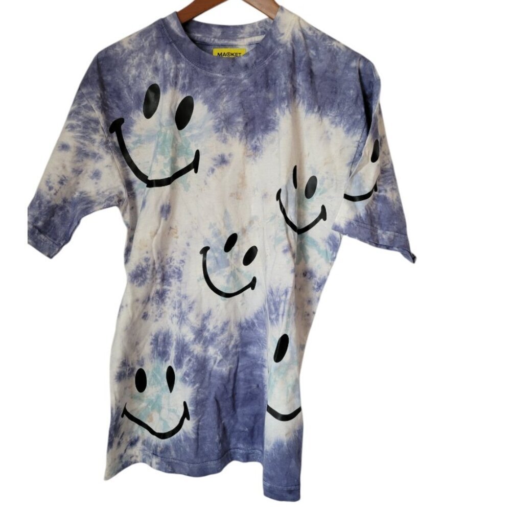 Unisex SMILEY MARKET Chinatown‎ Tee T-Shirt NWT M Shibori Tye Dye